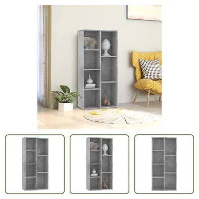 Produktbild von The Living Store Bücherregal Betongrau 50x25x106 cm Holzwerkstoff