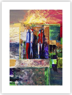 Produktbild von Poster - Poster ohne Rahmen - Abstraktion modern - 30x40 cm - Wand Bild - Wanddeko - Wandbilder - Kunstposter - Wandposter - Bilder - Kunstdruck - Wanddekoration - Wandbild - P2XPA30x40-3670