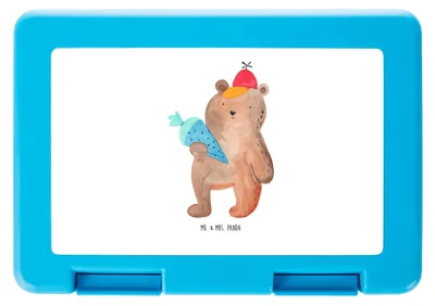 Produktbild von Mr. & Mrs. Panda Bentobox Bär Schultüte - Weiß - Geschenk, Teddy, Schulbeginn, Snackbox, Frühstücksbox, Essensbox, Grundschule, Einschulung, Erster Schultag, Schulanfang