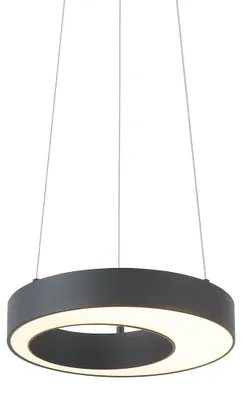Zdjęcie produktu dla Nowoczesna lampa wisząca, czarna, 35 cm, 3 stopnie jasności, z regulacją natężenia światła, Organici