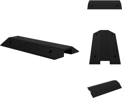 Produktbild von vidaXL Brückenschwellenrampe 80x40x8 cm Gummi -  Verkehrsschilder