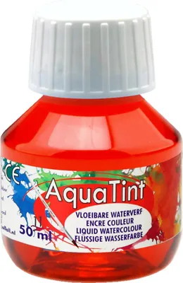 Obrázok produktu pre Tekutá akvarelová farba AquaTint - svetločervená, 50ml fľaša