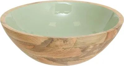 Produktbild von Salatschüssel inaya d30cm grün und mangoholz - Atmosphera créateur d'intérieur