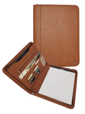 Produktbild von DESQ 3632 A4 Schreibmappe – Mit umlaufendem Reißverschluss – Dutch Design – Mit Tabletfach & Schreibblock