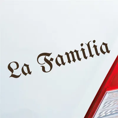 Produktbild von Auto Aufkleber La Familia Die Familie Freunde Friends Car 19x4 cm Braun Sticker Heckscheibenaufkleber