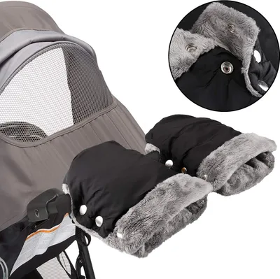 Produktbild von Handwärmer Kinderwagen Handschuhe Handmuff mit Warme Fleece und Baumwolle Innenseite Wasserdicht Windabweisend Fingerwärmer