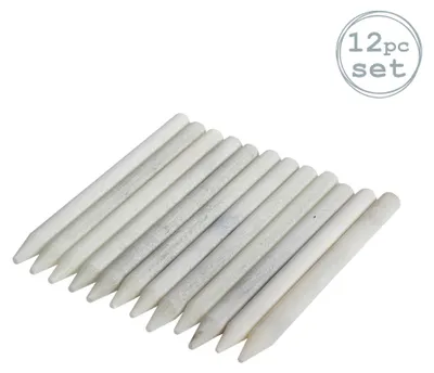 Produktbild von Argon Ta Weiße Schieferkreidestifte - 8 cm - 12er-Pack