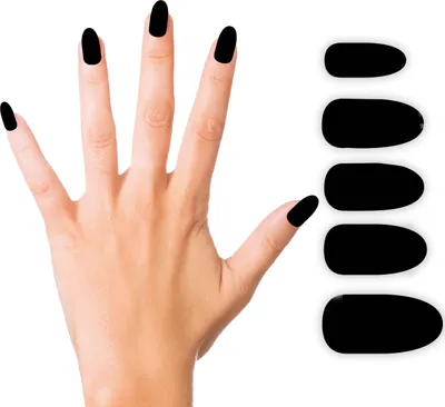 Produktbild von Halloween Unheimliche Nägel Kostüm Accessoire Gothic Dunkel Schwarz, Farbe: Schwarz