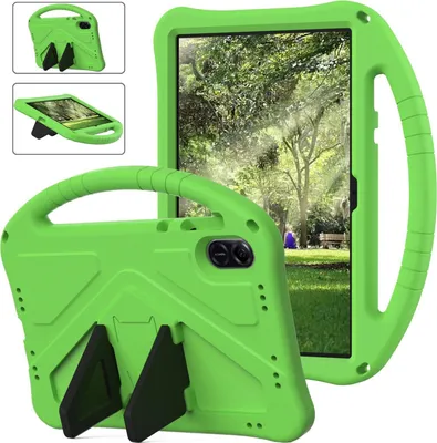 Obrázek produktu pro Dětské pouzdro pro Honor Pad X9/Pad X8 Pro 11.5", EVA lehké nárazuvzdorné pouzdro s skládacím stojánkem a rukojetí zelené