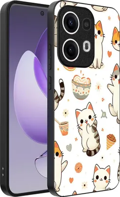 Produktbild von Smartphonica Telefon Fall geeignet für Oppo Reno 13 Pro mit Katze drucken - TPU zurück Abdeckung Fall Katze Design