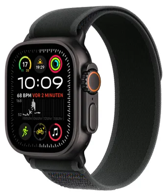 Produktbild von Apple Watch Ultra 2 Titan Schwarz, Titan Schwarz, Schwarz, 49mm, GPS + Cellular, S/M