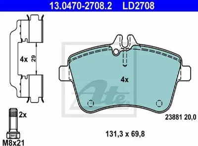 Zdjęcie produktu dla Klocki Hamulcowe Db Przód W169/W245 2,0 04-12 Ceramic