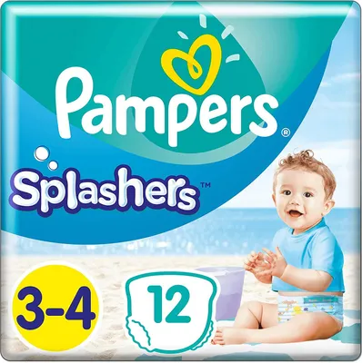 Produktbild von Pampers Splasher Schwimmhose Carry Pack Größe 3-4, 48 Windeln (4x 12 Windeln)