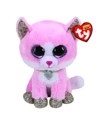 Image de Ty Beanie Boo's Fiona Pink Cat, 15cm