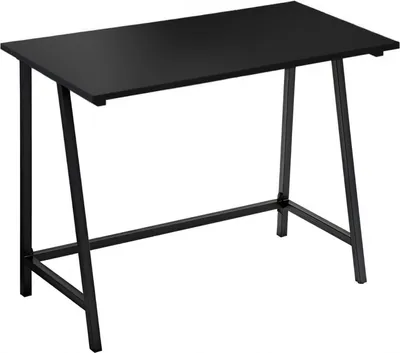 Produktbild von BEGRYF Schreibtisch 100x50x75 cm Schwarz Computertisch Metallgestell modern Bürotisch platzsparend