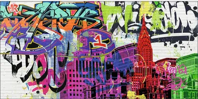 Produktbild von Leinwandbild Graffiti New York 100x50 cm