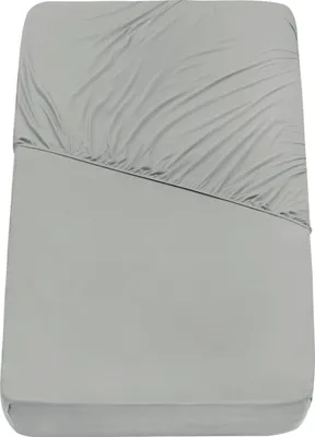 Produktbild von Spannbettlaken Jersey Spannbetttuch 100% Baumwolle Bettlaken Spannbettuch Laken 28 Farben, Größe:200 x 220 cm, Farbe:Hellgrau