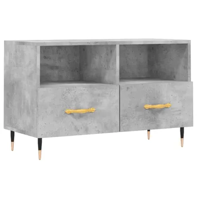 Zdjęcie produktu dla vidaXL Szafka pod TV betonowa szara 80x36x50 cm materiał drewnopochodny