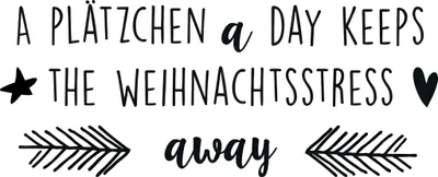 Produktbild von HEYDA Stempel Weihnachten A Plätzchen a Day Holz matt lackiert