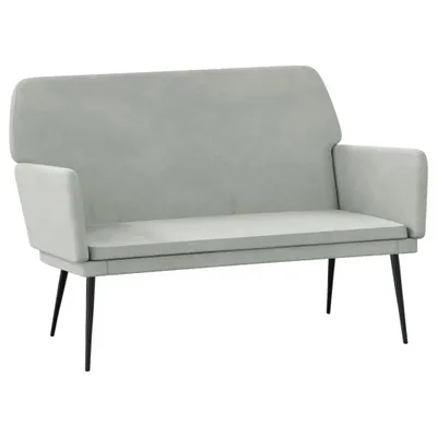 Produktbild von vidaXL Sitzbank Hellgrau 108x79x79 cm Samt