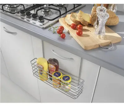 Zdjęcie produktu dla Metaltex Galileo Large Kitchen Storage Basket, Silver