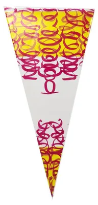 Produktbild von Spitztüten 25x46cm 1 Pfund gelb/rot (250 Stück) [DV-3266]
