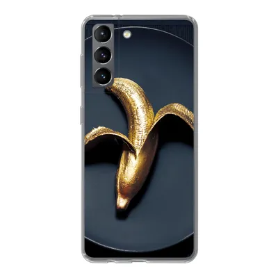 Produktbild von MuchoWow® Handyhülle Schutzhülle Hülle für Samsung Galaxy S21 Goldene Banane auf dunklem Hintergrund Silikon Softcase Handy Hülle - Softcase