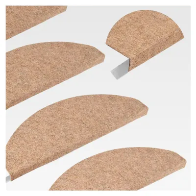 Produktbild von Selbstklebende Stufenmatten 15 Stück Treppenmatten, Teppich für Treppenstufen, 65x26 cm Beige