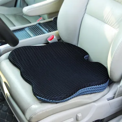 Produktbild von Keilkissen Auto - Sitzkissen Auto, Memory-Schaumstoff-Sitzkissen, Schmerzlinderung, Verbesserung Beim Sitzen, orthopädisches Keilkissen für Autositz,