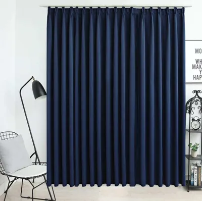 Produktbild von The Living Store Verdunkelungsvorhang mit Haken Blau 290 x 245 cm