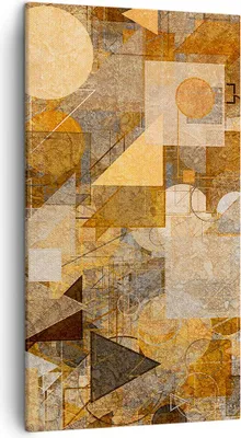 Produktbild von Bild auf Leinwand - Leinwandbild - Einteilig - Abstraktion Figuren Geometrisch - 45x80cm - Wand Bild - Wanddeko - Wandbilder - Leinwanddruck - Bilder - Wanddekoration - Leinwand bilder - PA45x80-4387