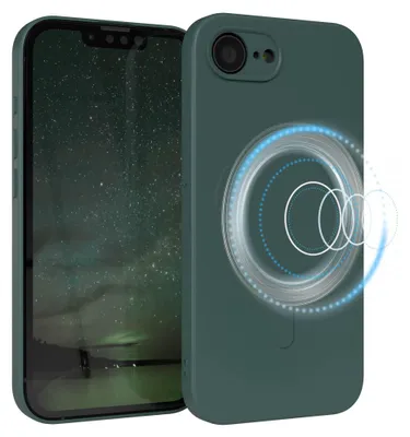 Produktbild von EAZY CASE - Silikonhülle MagSafe für Apple iPhone 17e, Hülle Silikon, weich stoßfeste Magnet Handyhülle, Schutzhülle mit Kameraschutz, TPU Bumper in Grün