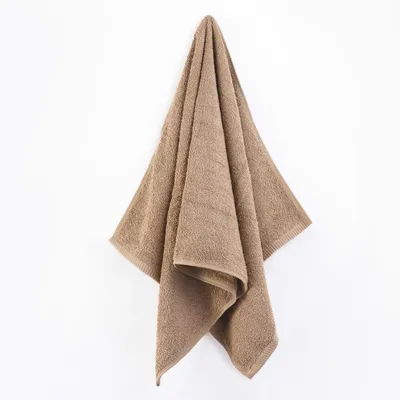 Produktbild von Großes Badehandtuch 70x140 cm – Baumwolle Frottee, saugstark, Tango, Dunkelbeige