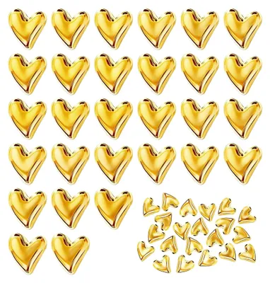 Produktbild von 50 Stück Herzförmige Goldmagnete für Kühlschränke, 3D Kühlschrankmagnete, Kleine Dekorationsmagnete für Kühlschrank, Magnettafel, Whiteboard, Kalender, Küche, Büro und Klassenzimmer