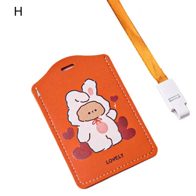 Produktbild von Kartentasche Praktischer Cartoon Design Netter multifunktionaler Buskartenschutz mit Lanyard für Studenten A