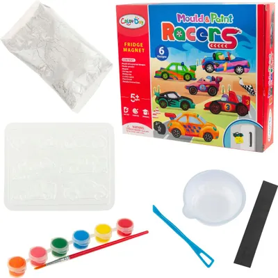 Image de Aimants pour réfrigérateur Do It Yourself Kit créatif Diy voitures plâtre couleurs