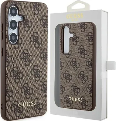 Produktbild von Guess 4G Metall Gold Logo Etui Für Samsung Galaxy A35 - Braun