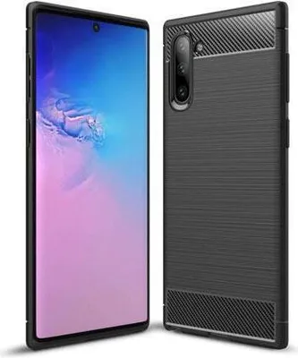 Produktbild von starfix Carbon Silikon-Hülle Tasche Case für Samsung Galaxy Note 10 schwarz