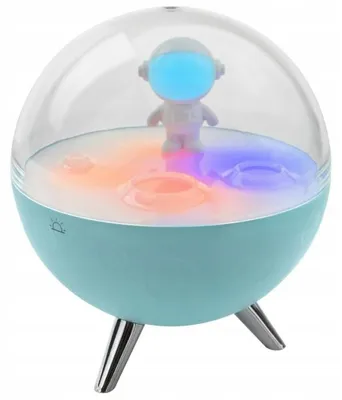 Obrázek produktu pro Dětská lampička "Kosmos", noční lampička s LED světlem ve tvaru měsíce s astronautem, barevná, značka INTERBLUE