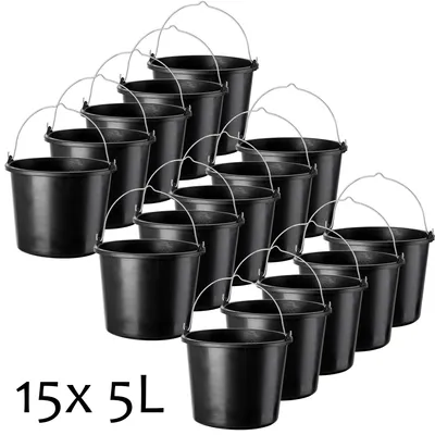 Zdjęcie produktu dla KADAX Wiadro Plastikowe Budowlane Gospodarcze 5L 15szt