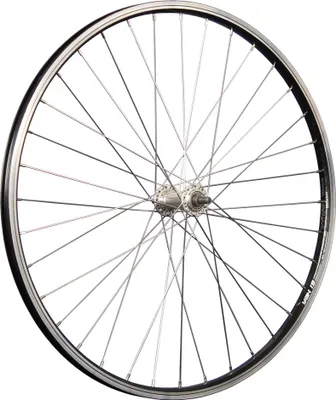 Produktbild von 26 Zoll Vorderrad Schürmann Hohlkammerfelge Vollachse V-Brake schwarz