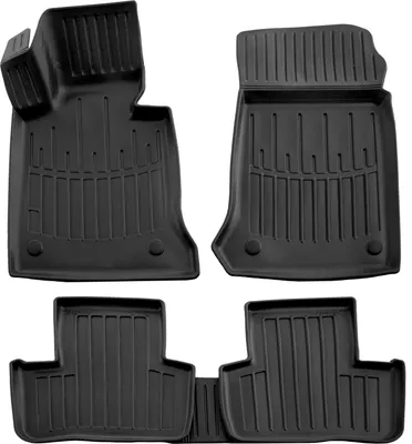Produktbild von SCOUTT | 3D TPE Gummifußmatten Gummimatten Passend Für Mazda X204 GLK 2008-2015 5tlg, Schwarz, Anti-Rutsch, Geruchsneutral, Abwaschbar, Allwetter, Hohes Rand, mit Befestigungen