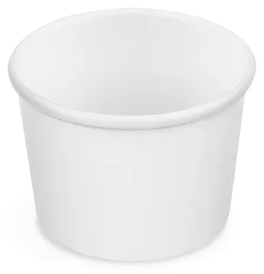 Produktbild von 100x Eisbecher aus Pappe Papierbecher weiß Ø90mm 250 ml
