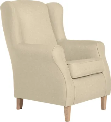 Produktbild von Ohrensessel Karlen Bezug Flachgewebe Buche natur / beige 22008