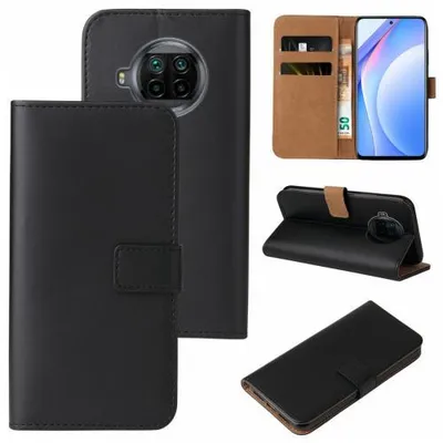 Produktbild von Kunstleder Flip-Hülle für Smartphones - Farbe: Schwarz - Modellkompatibilität: Für Xiaomi Mi 10T Lite