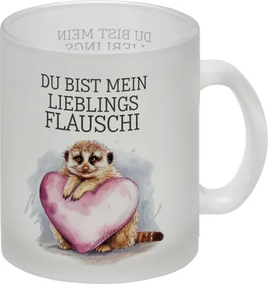 Produktbild von Erdmännchen Lieblings Flauschi Glas Tasse