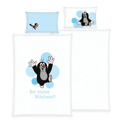 Produktbild von Herding Der kleine Maulwurf Baby Bettwäsche Set 100 x 135 cm Baumwolle