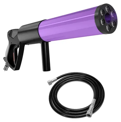 Produktbild von LED CO2-Kanone - ZQ16042 DMX Bühnenlicht - 6x RGB LED - CO2 Säulenstrahl - Trockeneis-Effekt - Für Bühne & DJ - EU-Stecker