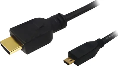 Produktbild von Logilink HDMI-Kabel Ethernet A -> micro D St/St 1.00m bk