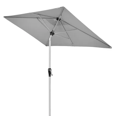 Produktbild von Doppler Active Auto Tilt 210 x 140 cm Sonnenschirm 5 Farben Balkonschirm Mittelmast 457460 827 Hellgrau